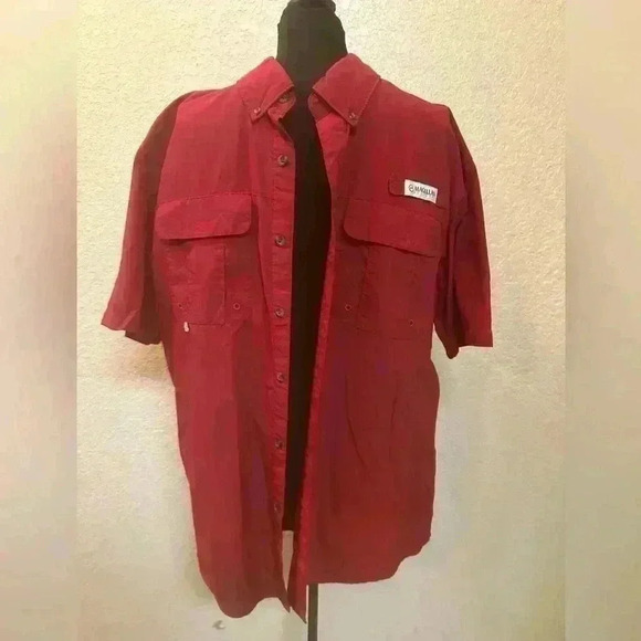 Men’s Magellan Red Performance Fishing‎ Short Sleeve Vented Lightweight Sz M - Picture 2 of 14